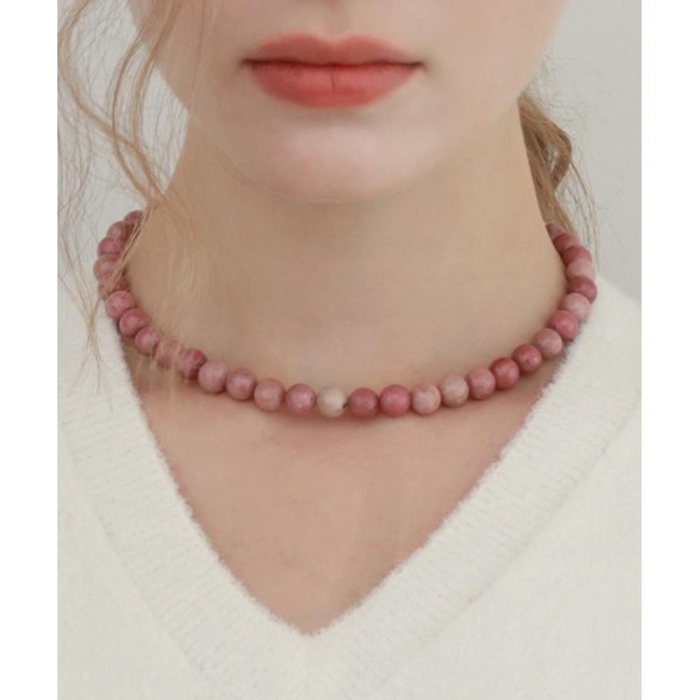 ブレスレット LESS IS MORE rose gemstone ball necklace