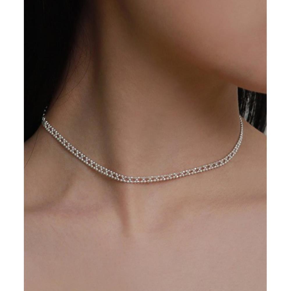 ブレスレット LESS IS MORE silver fleur necklace