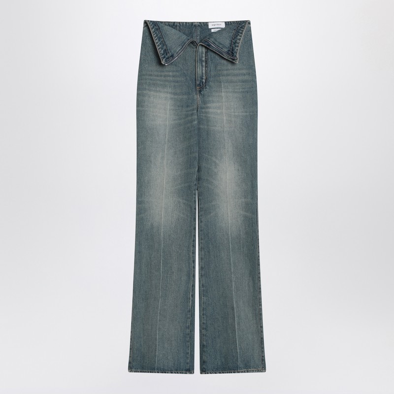 ボトムスその他 Alexander McQueen Flared jeans with turn-ups at the waist