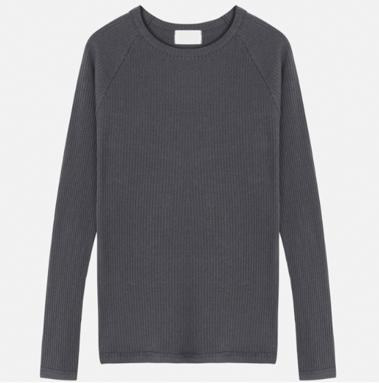 Tシャツ・カットソー IONSEOUL Mile Raglan Ribbed Muscle Long Sleeve Tee JE688