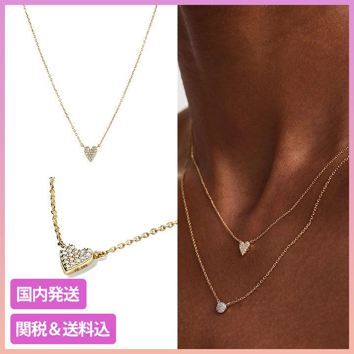 MEJURI ミニハートパヴェダイヤモンドネックレス 関税＆送料込