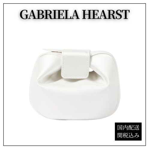 GABRIELA HEARST◆ブラックナッパレザー ソフトデミクラッチ
