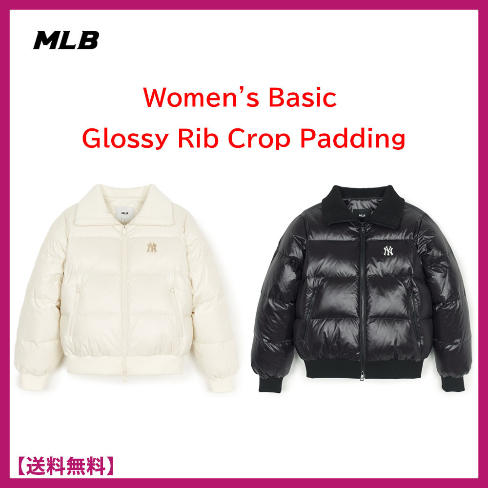 MLB Korea★W's Basic Glossy Rib Crop Padding★クロップダウン