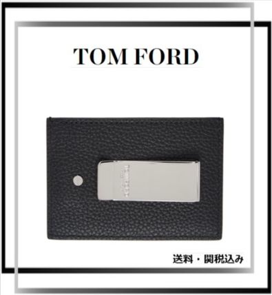【楽天スーパーセール】 TOM FORD (TOM マネークリップ ソフトグレインレザー ブラック 小物