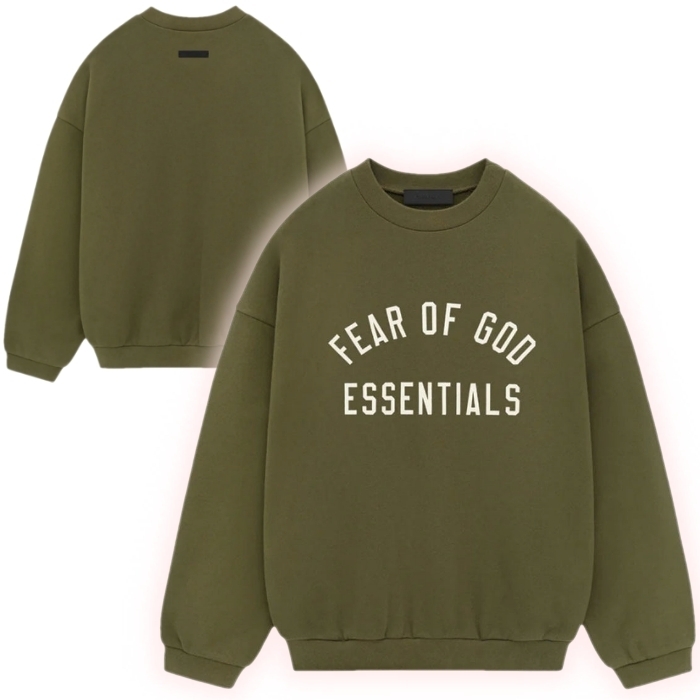 FOG ESSENTIALS FLEECE CREWNECK MILITARY スウェット