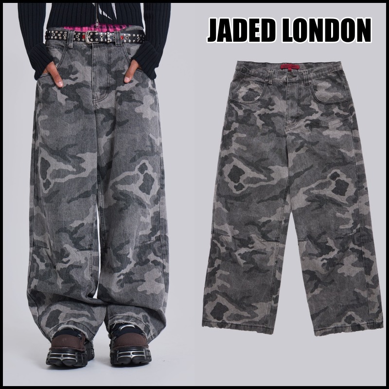【JADED LONDON】カモフェードColossusジーンズ ※送関込