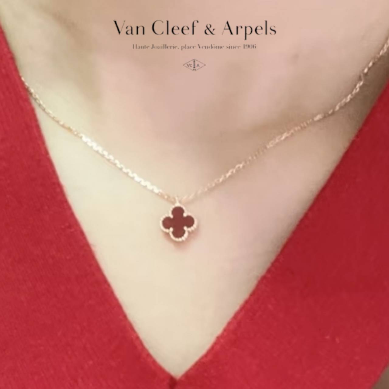 国内発送 VanCleef & Arpels スウィートアルハンブラ ペンダント