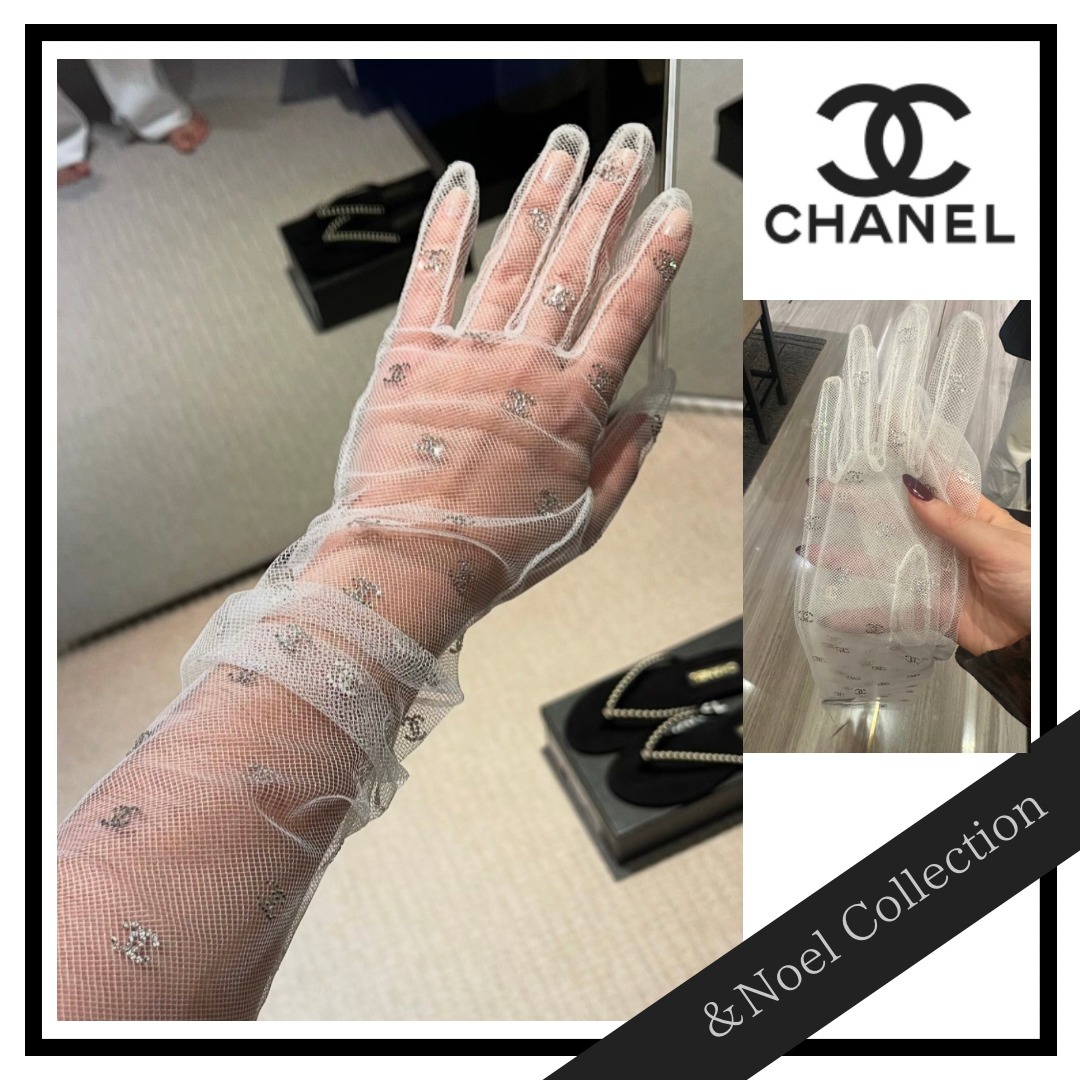 【特別なアイテム♢】CHANEL *CCロゴ チュール グローブ
