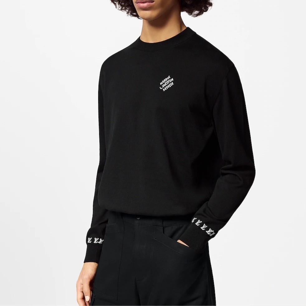 【シンプルでお洒落♪】ルイヴィトン《長袖コットンTシャツ》