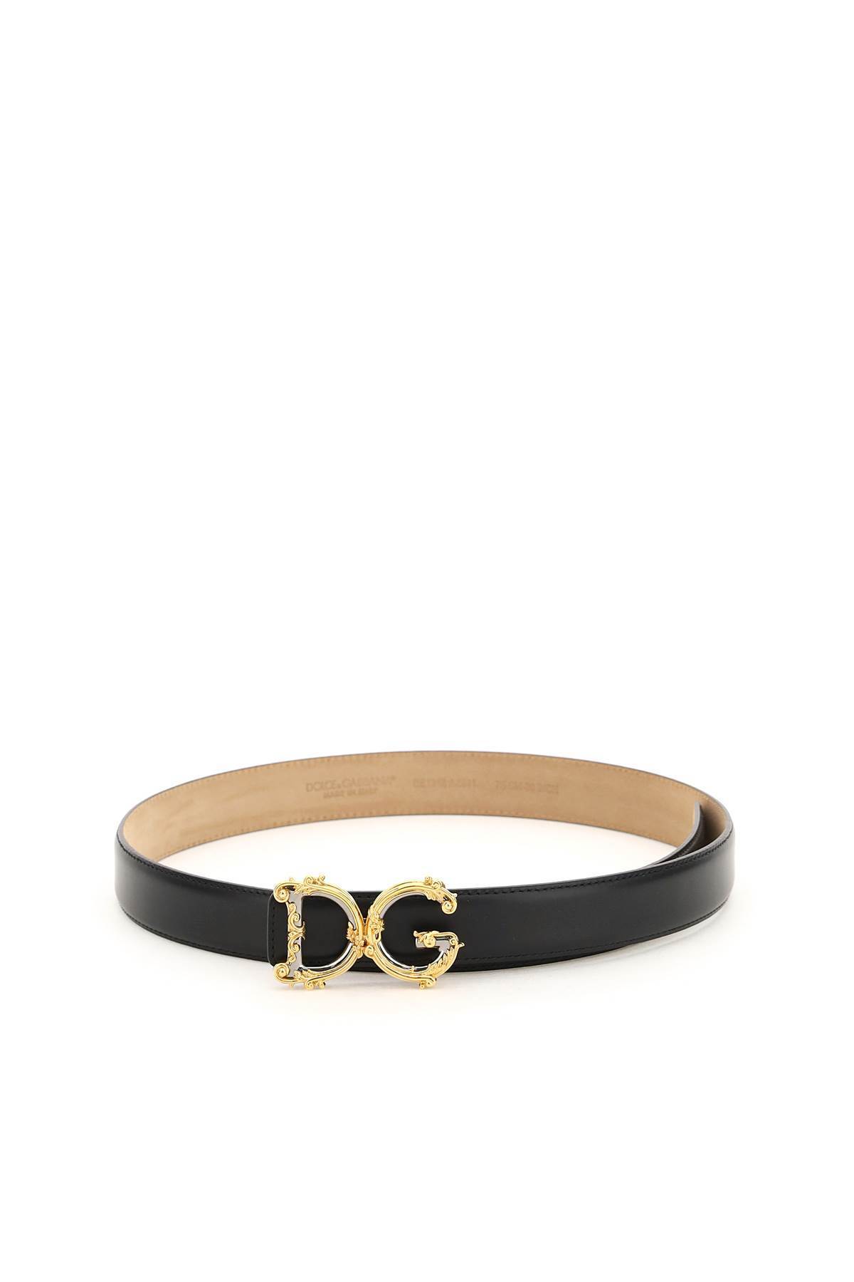 【送料&関税込】Dolce & Gabbana Dg Buckle Leather Belt