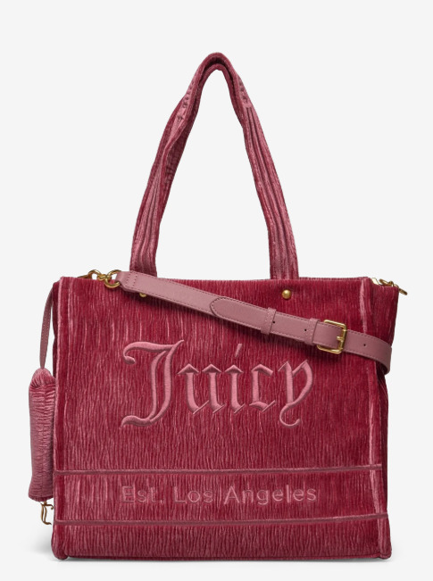 【Juicy Couture】\"Iris\" ベルベット ロゴ★トートバッグ★