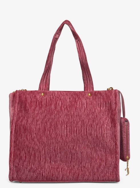 【Juicy Couture】\"Iris\" ベルベット ロゴ★トートバッグ★