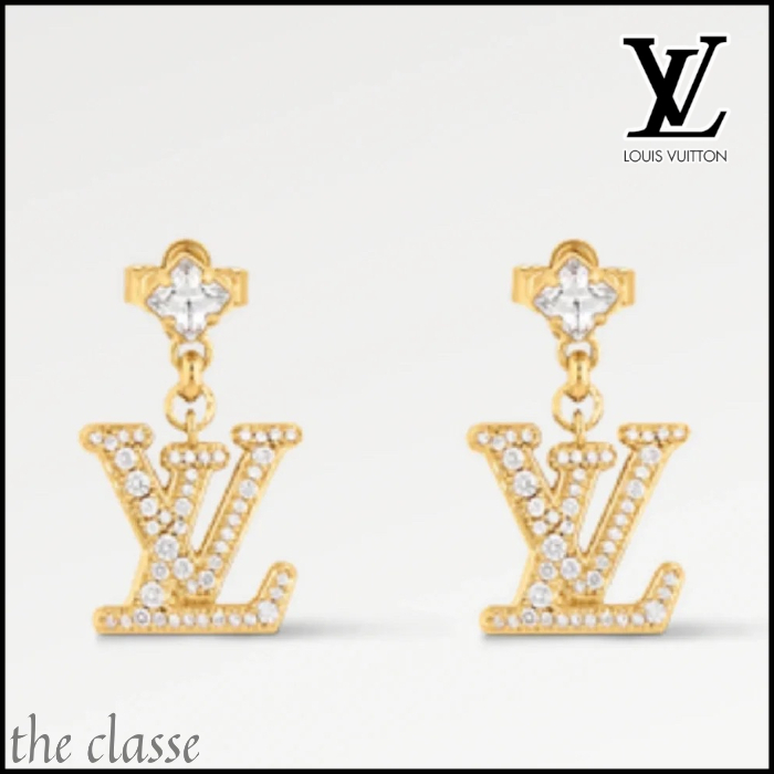 【ラグジュアリー★】ロゴが揺れるデザイン♪LouisVuittonピアス