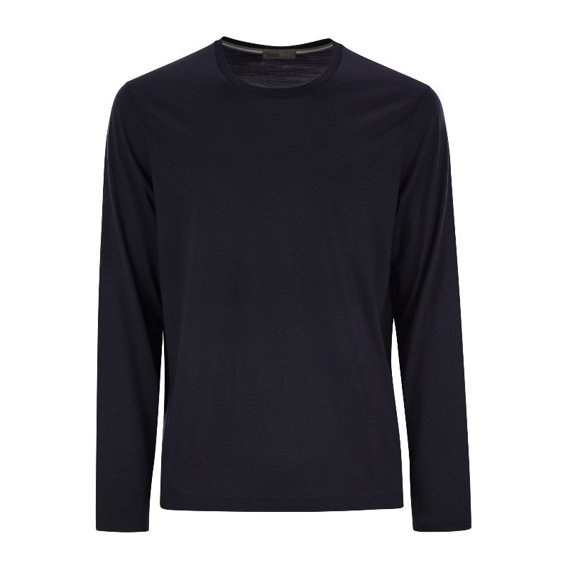 Tシャツ・カットソー HERNO SS25 Wool jersey T-shirt (JG00037UR 9200)