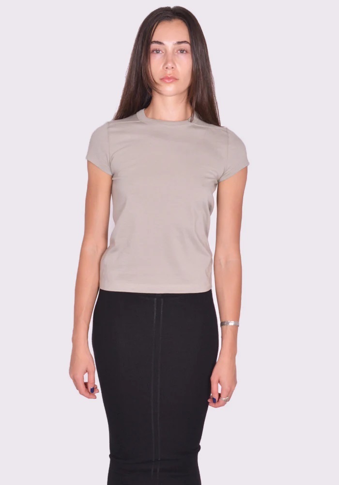 【正規店出品】RICK OWENS WOMEN CROPPED LEVEL T-SHIRT PEARL