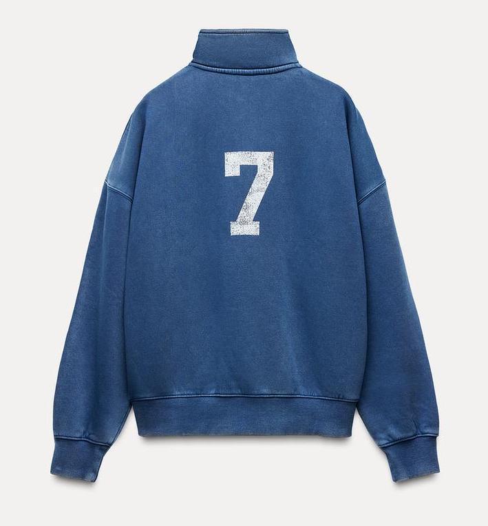 ☆ドイツ発*ZARA*ウォッシュ加工ZIPハイネックスウェット/LA