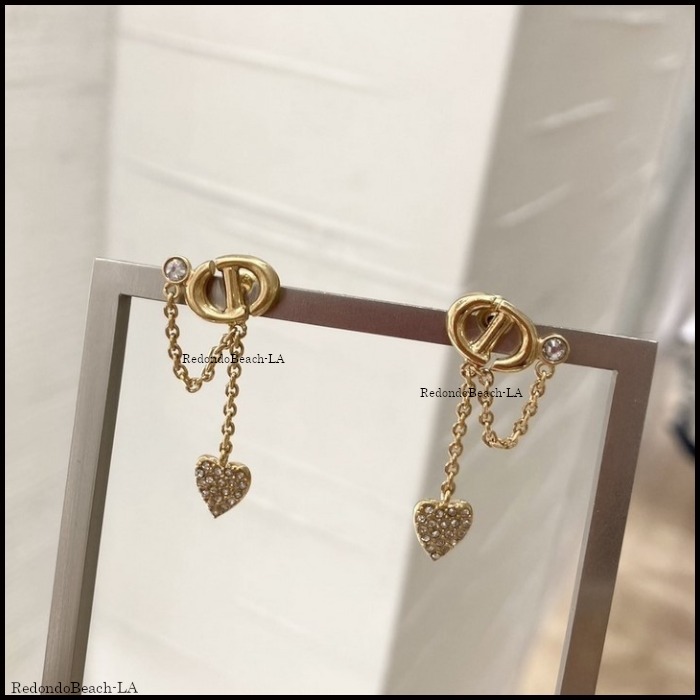 【揺れるハートに釘付け】Dior★CD Navy ピアス★