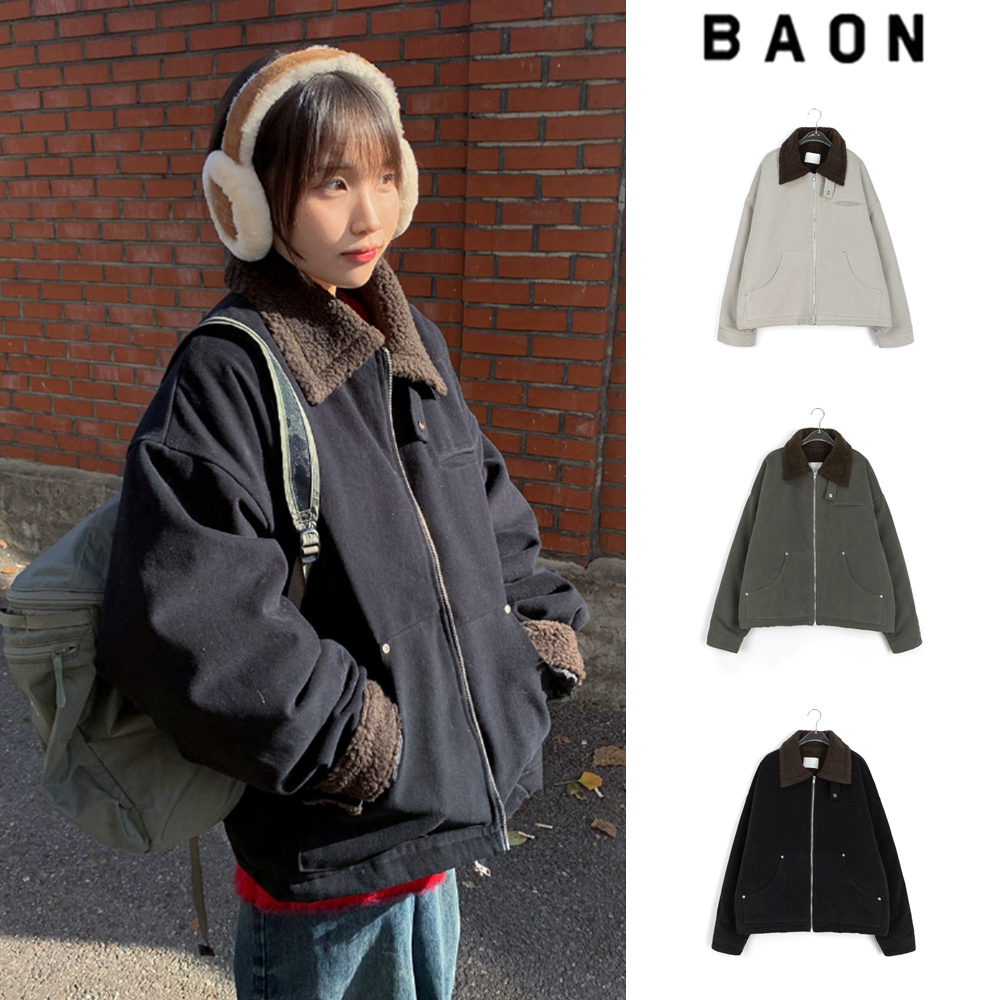 【BAON】[unisex] Hinno Fleece Quilting Work Jacket