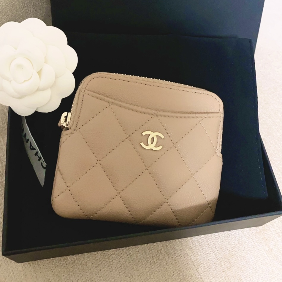 《まろやかな色合いのベージュカラー♪》CHANEL コインパース