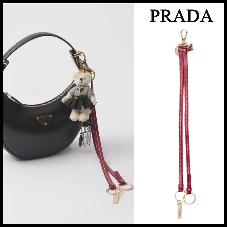 【PRADA】国内未掲載商品 レザー バッグチャーム＆キーチェーン