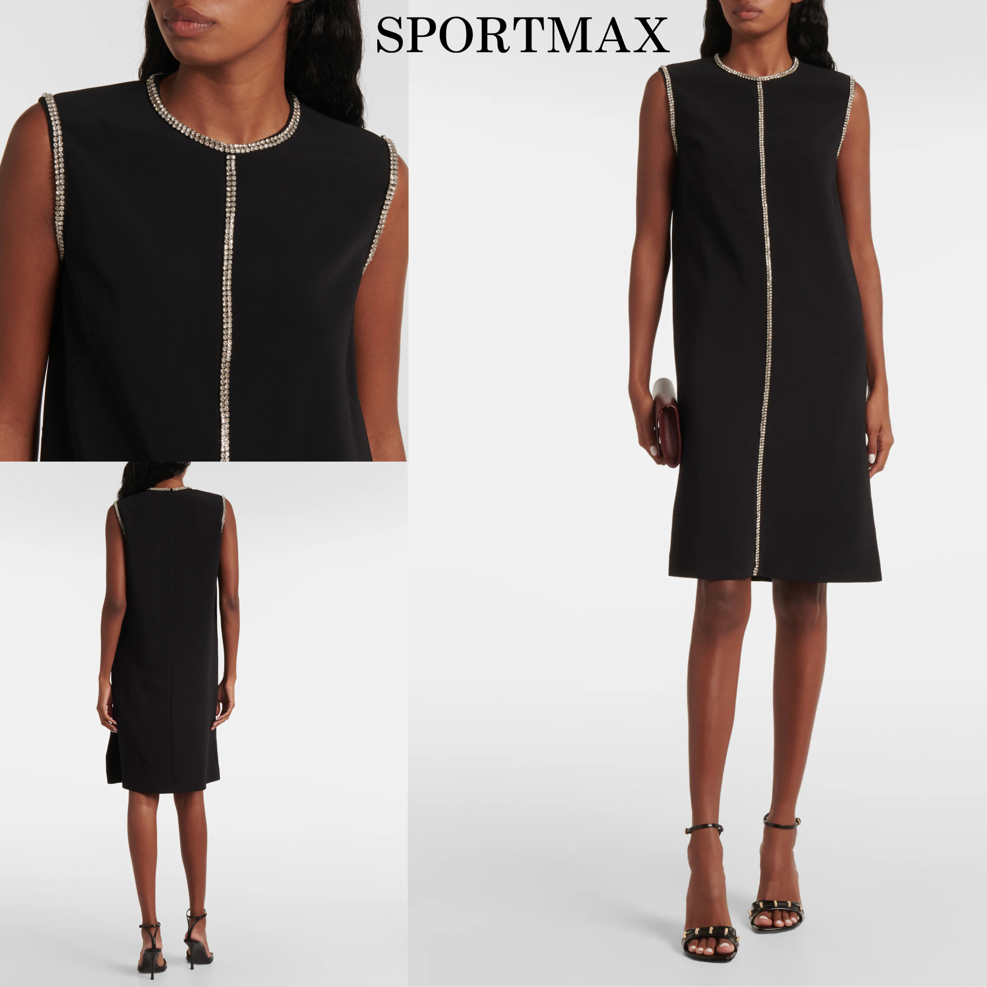 *SPORTMAX* Cady ミニドレス Earry ワンピース ビジュー付