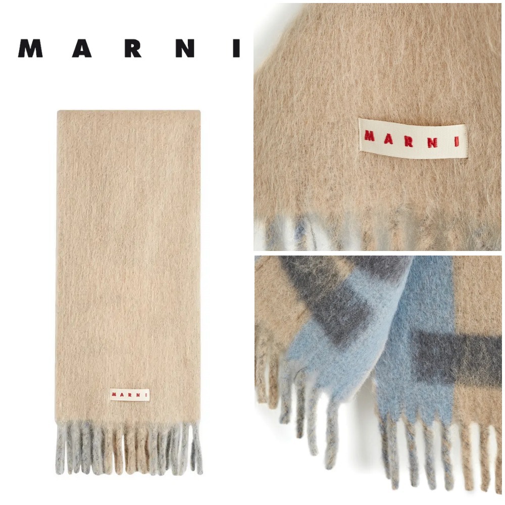 【数量限定】Marni ロゴストライプウールスカーフ 関税込！
