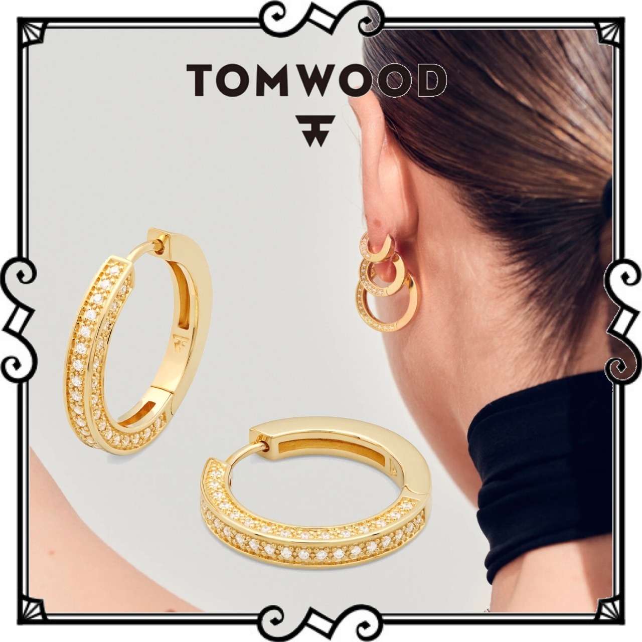 【VIP価格】TOMWOOD トムウッド Nova Hoops Medium Gold ピアス