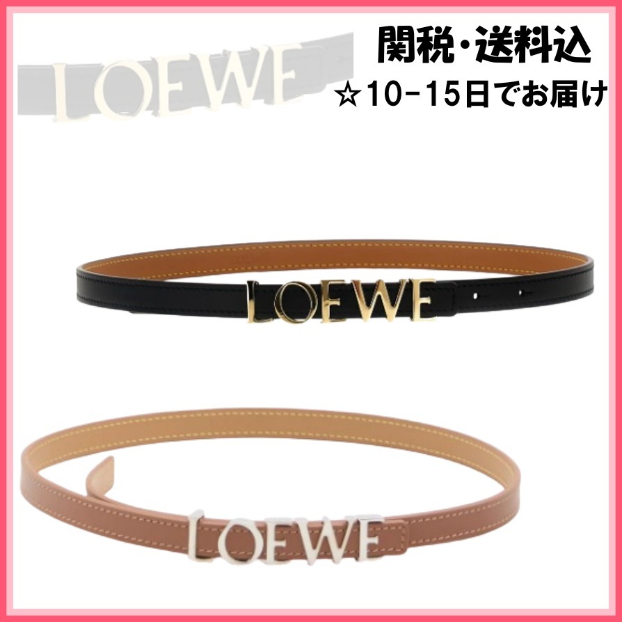 LOEWE ■ロエベ ロゴモチーフ レザー ベルト 2色