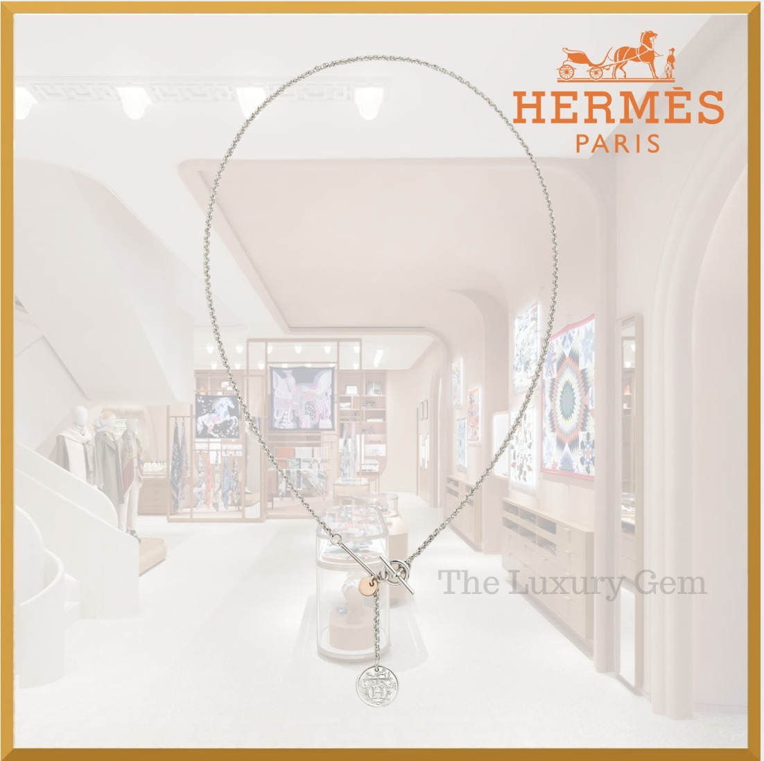 人気【HERMES】エクス・リブリス ペンダント スモールモデル