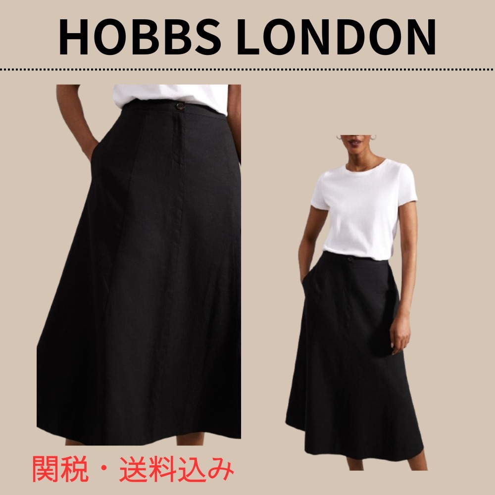 HOBBS LONDON リナ リネンスカート