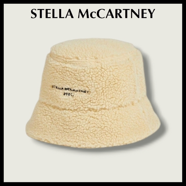 Stella McCartney* ステラ 日よけ帽 シェルパ生地 ロゴ 送関込