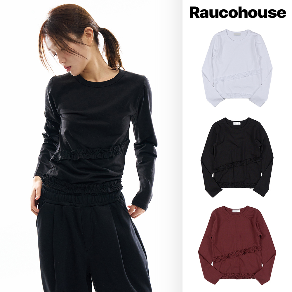 【Raucohouse】Ruffle layered frill top