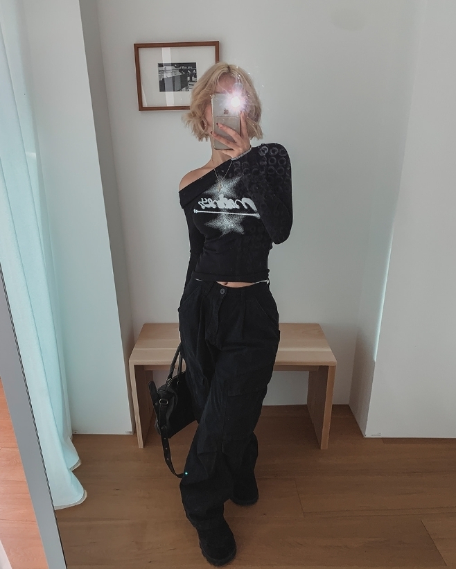 U LAN】Koiz Pintuck Diagonal Balloon Cargo Pants (U LAN