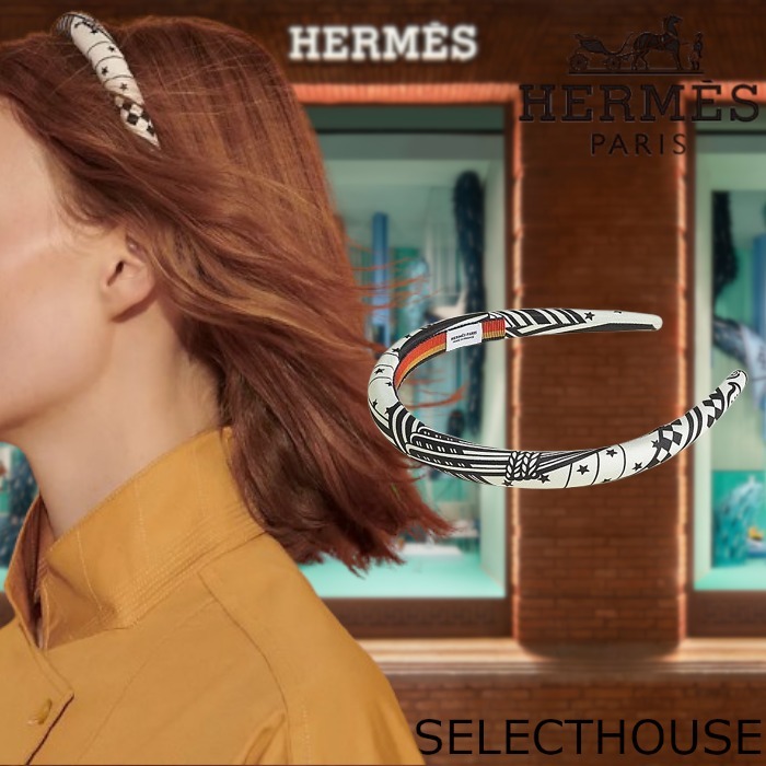 HERMES Bague エルサのカチューシャ ジグザグバンダナストラップ