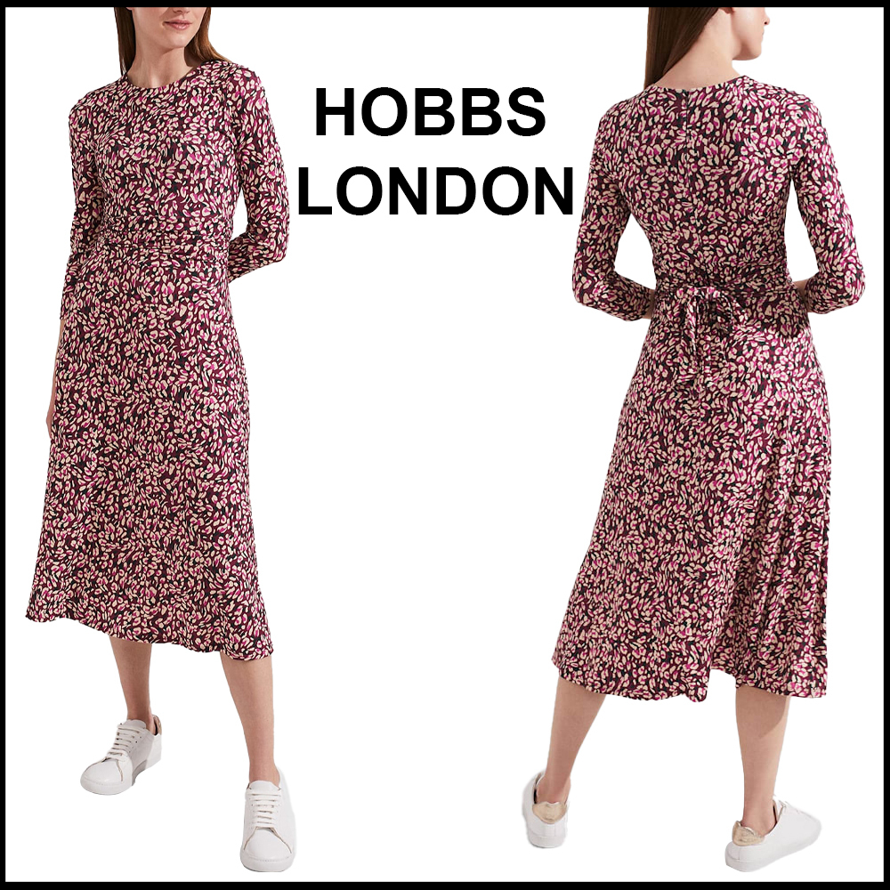 【HOBBS】Bayview 貝殻プリント ジャージーワンピース