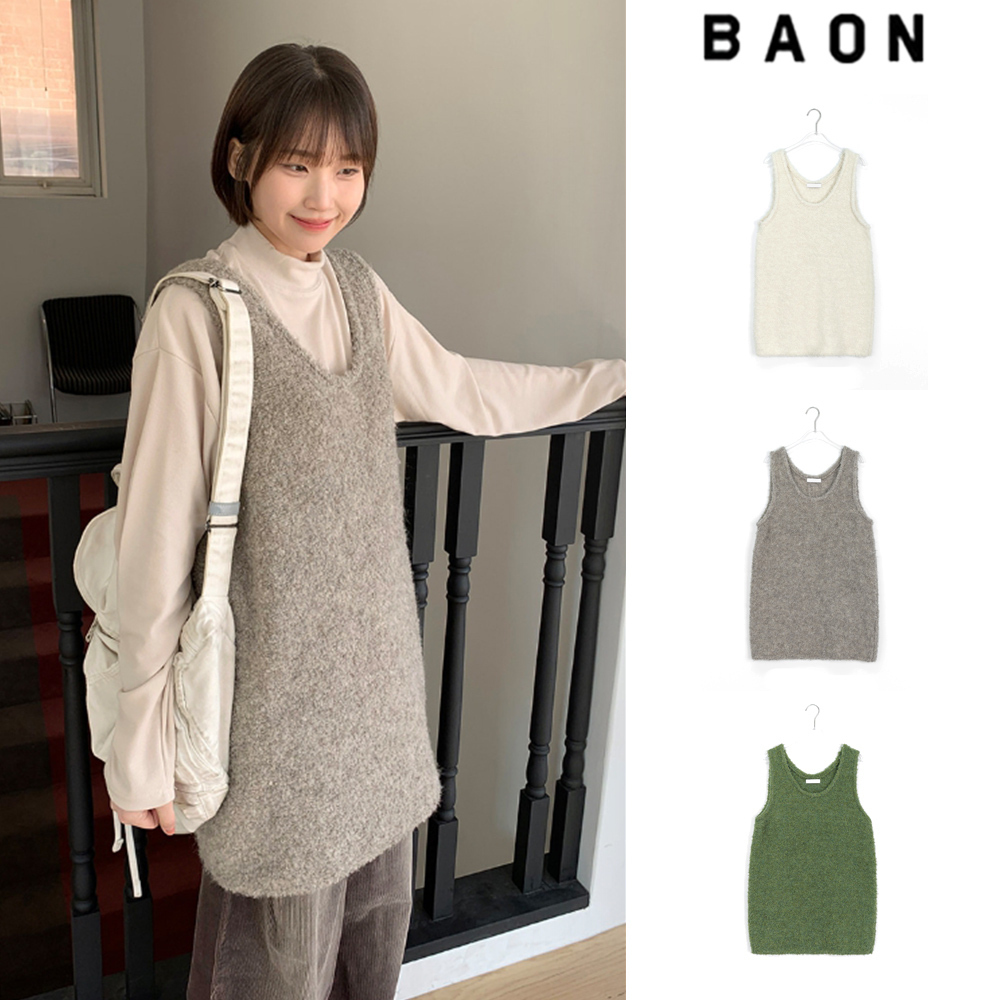 【BAON】Tentani Wool Boucle Layered Mini One Piece