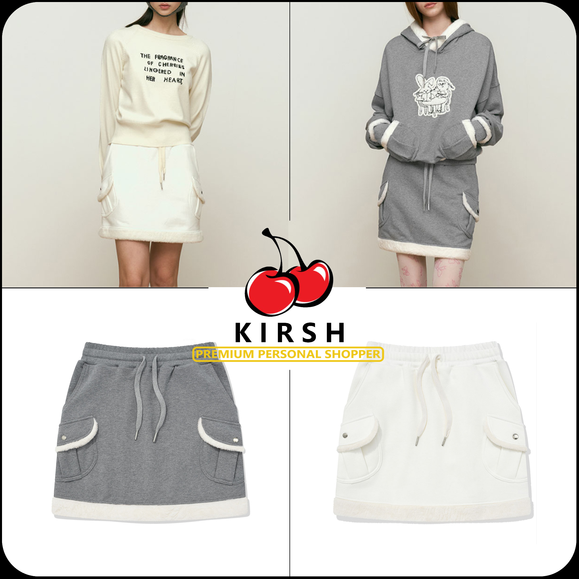 [ KIRSH ]★24FW★韓国人気★WITTY BUNNY FUR MINI SKIRT