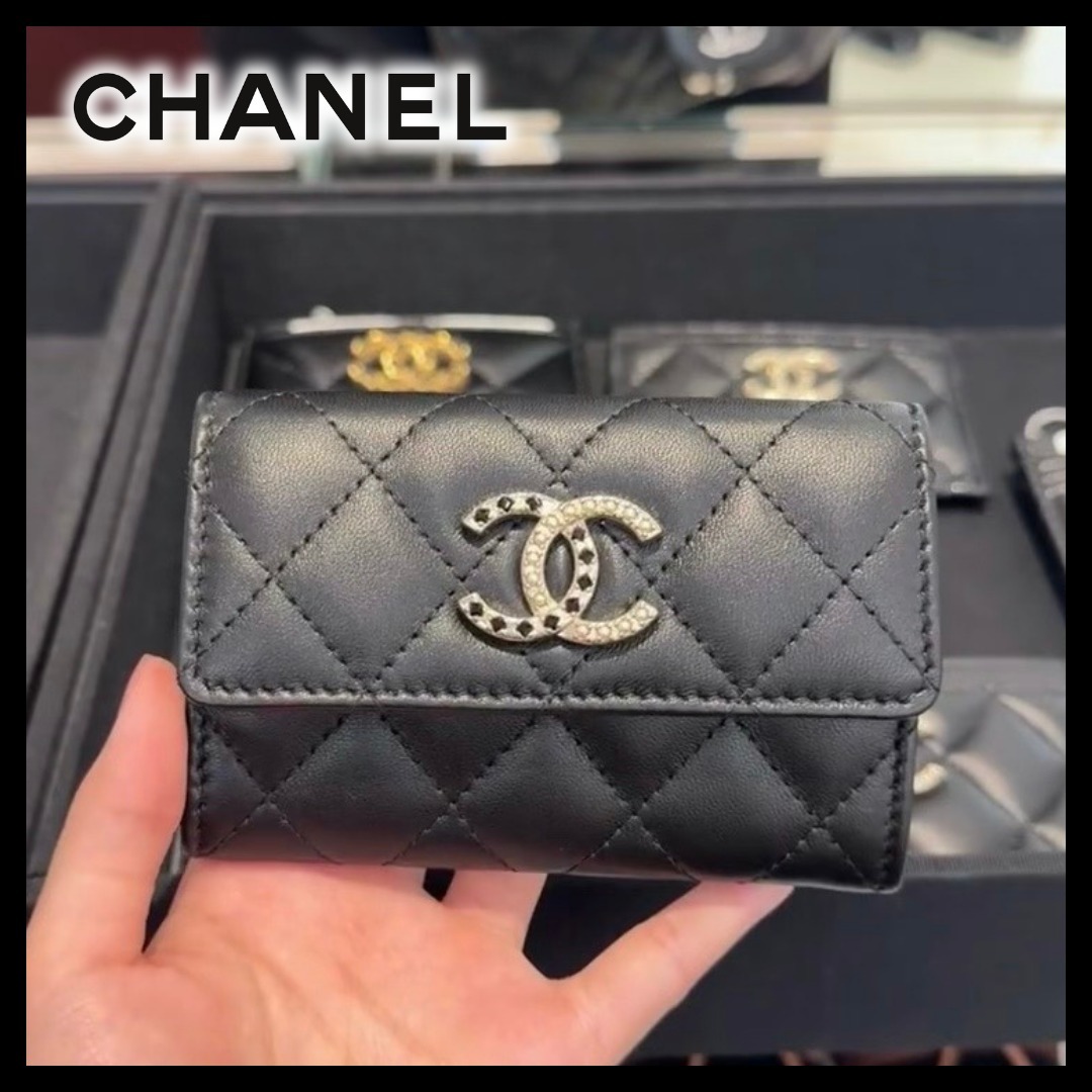 【限定CCロゴ◆クールで上品♪】CHANEL カードケース ミニ財布