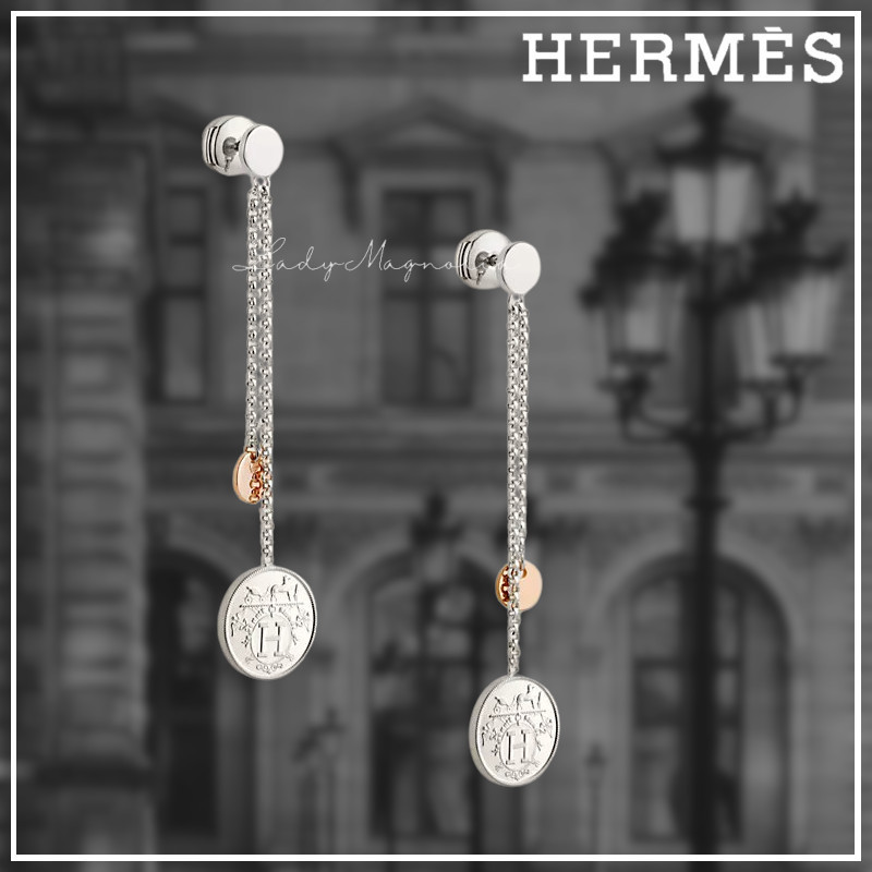 【HERMES】エルメス エクス-リブリス シルバー ピアス PM 大人気