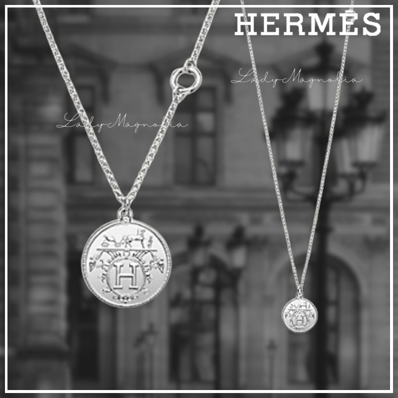 【HERMES】エルメス エクス-リブリス シルバー ペンダント MM