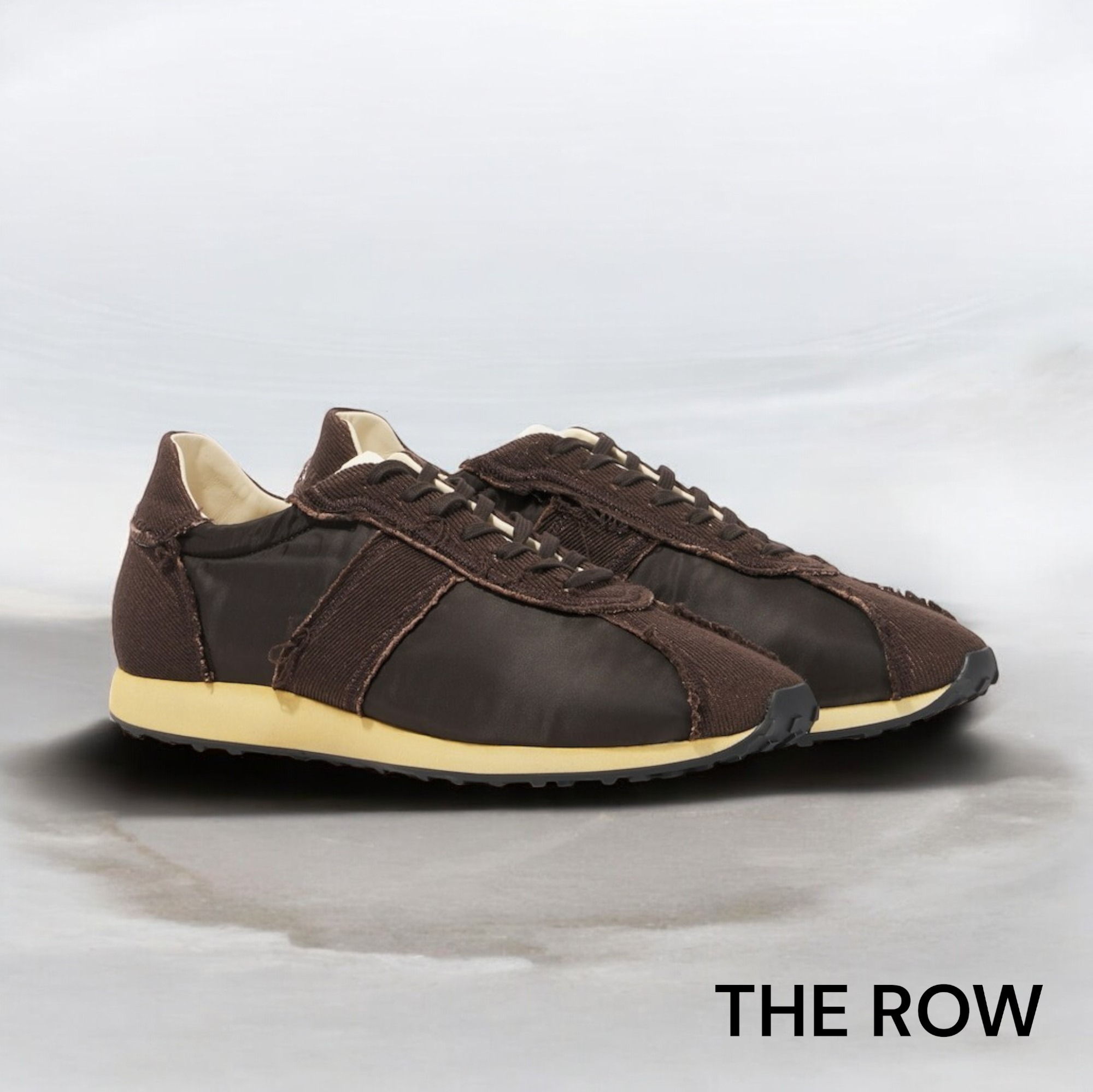【THE ROW】Moveo キャンバストリム ブラウンスニーカー