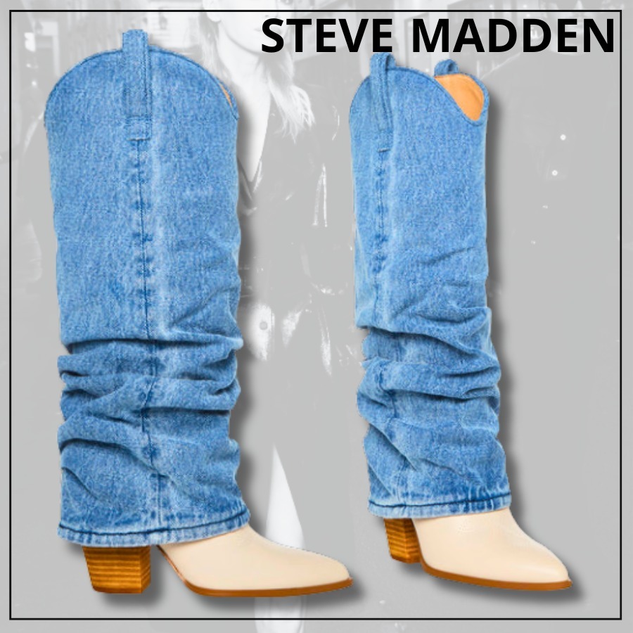 【追跡あり!】Steve Madden LASSY デニム ウエスタン ブーツ