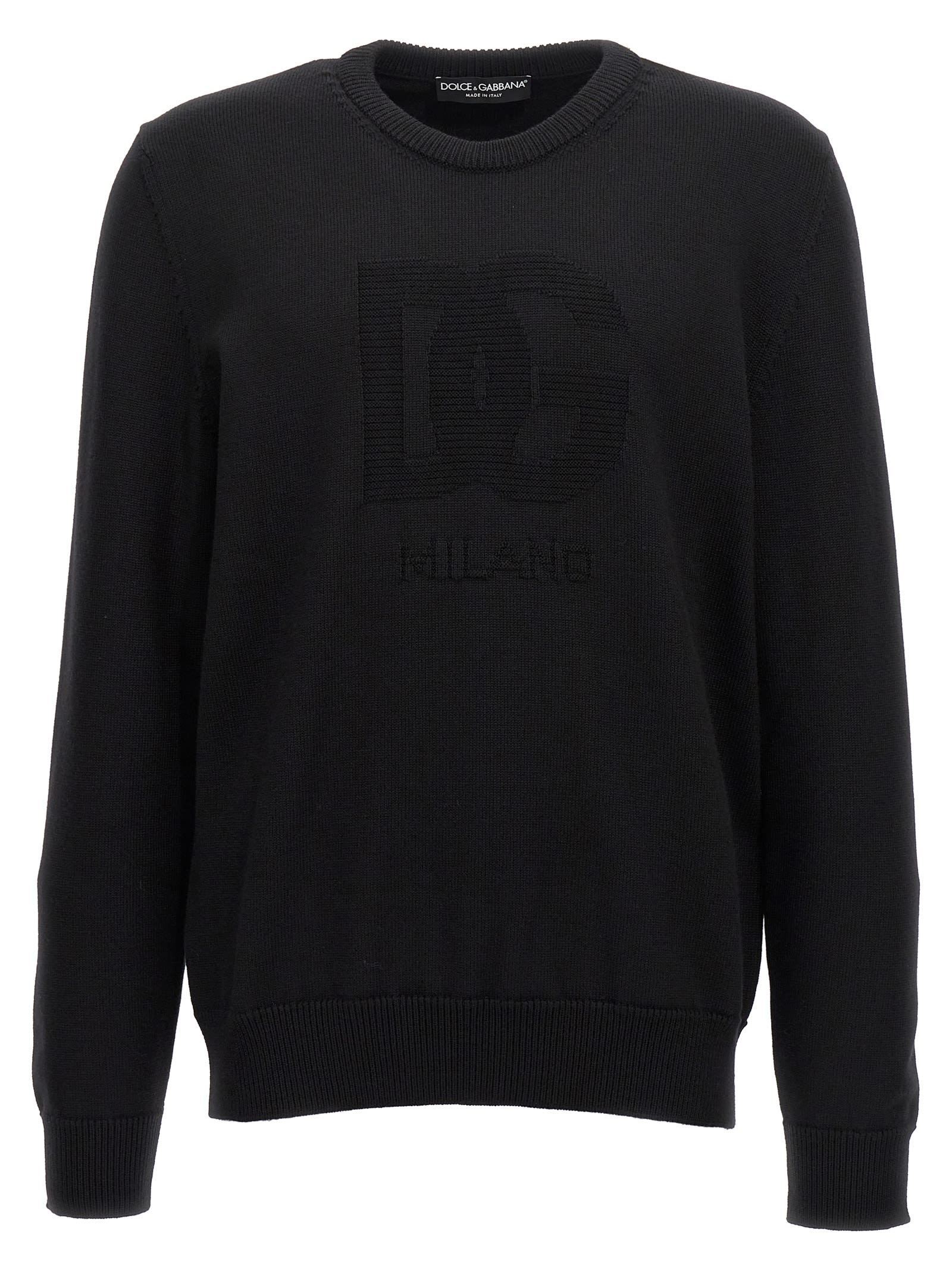 【送料&関税込】Dolce & Gabbana Dg Logo Detailed Crewnec