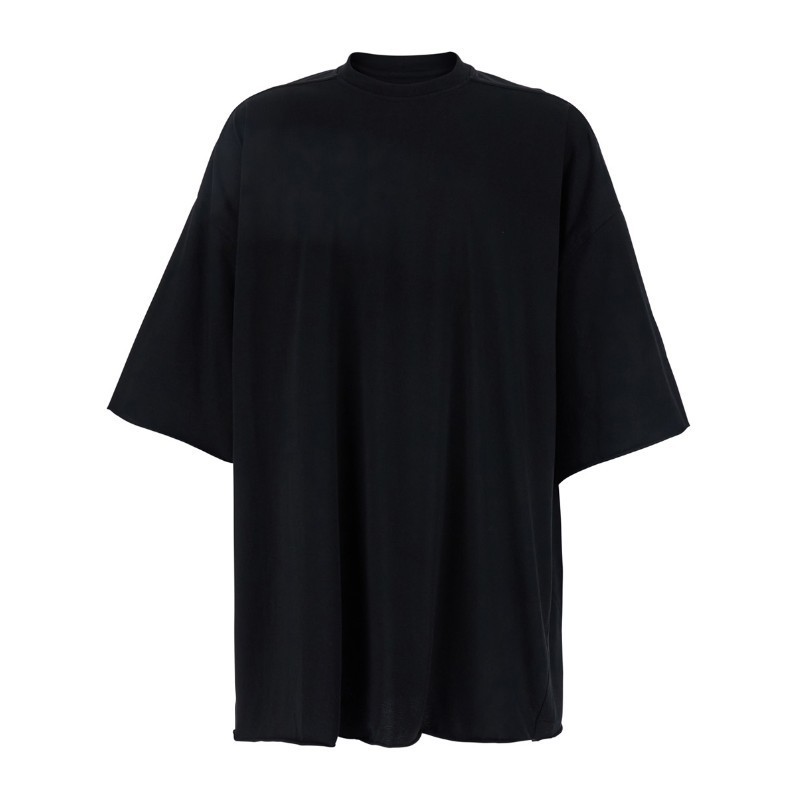 Tシャツ・カットソー RICK OWENS ' T' Black Oversized T-Shirt in Cotton Man