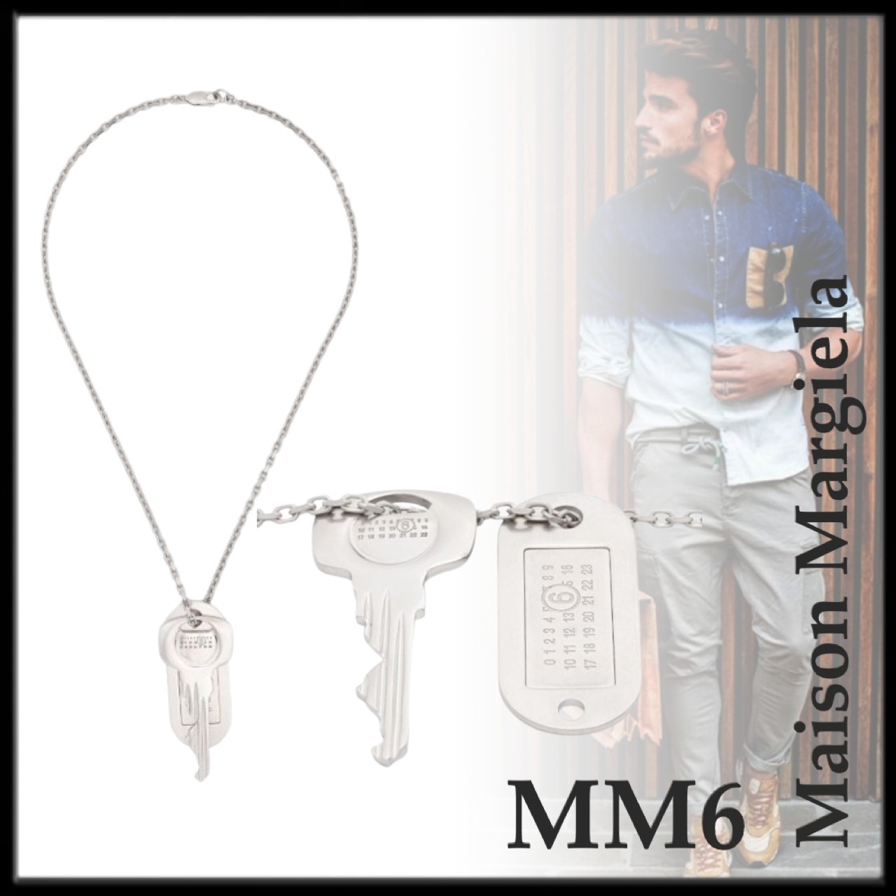 MM6 Maison Margiela お洒落 人気 Key ネックレス