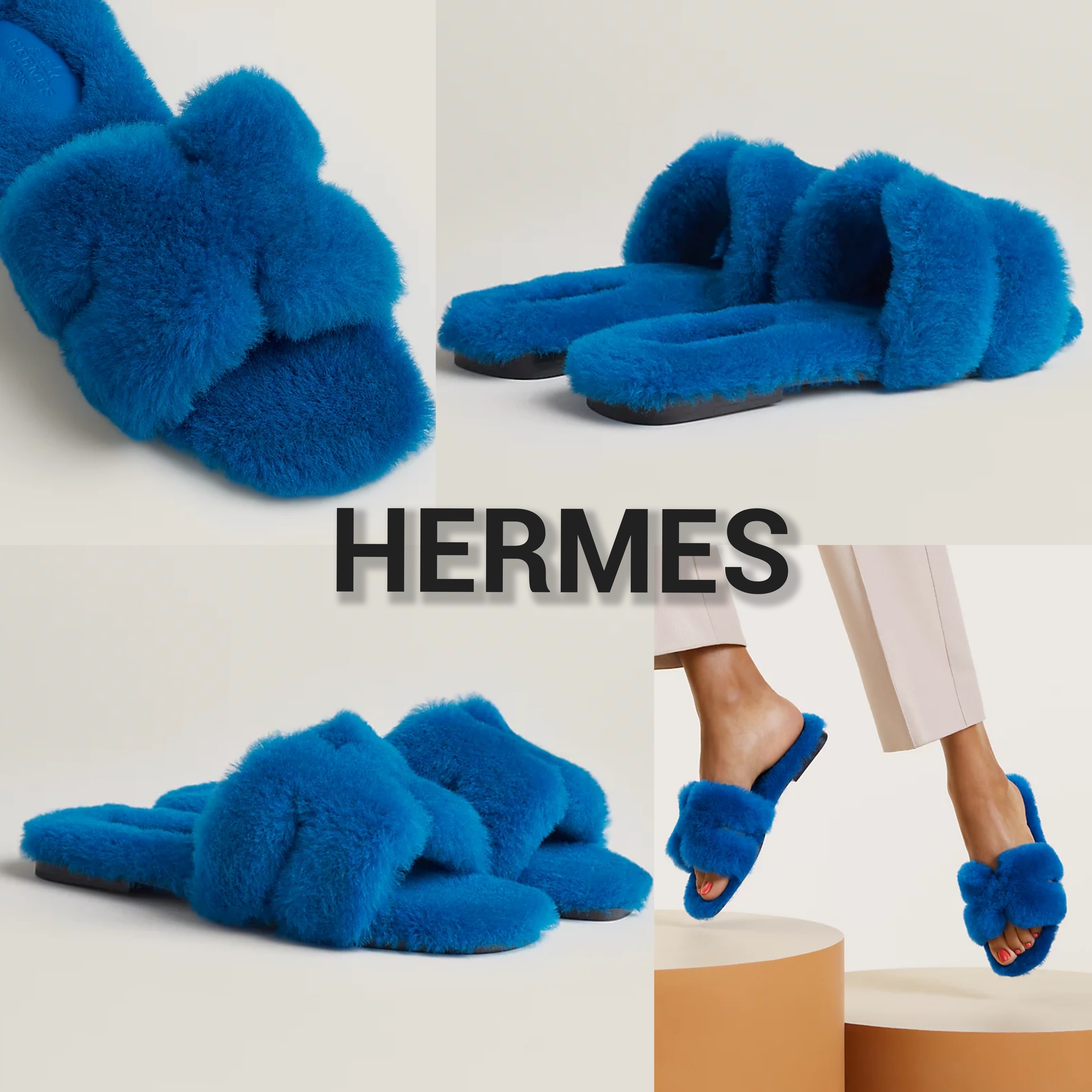 【残りわずか】HERMES レディース Oran サンダル Blue