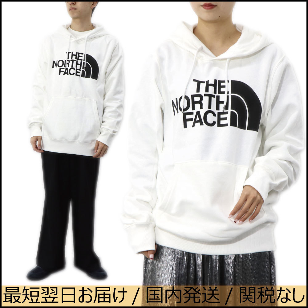 THE NORTH FACE ロゴプリント パーカー 裏起毛 ホワイト