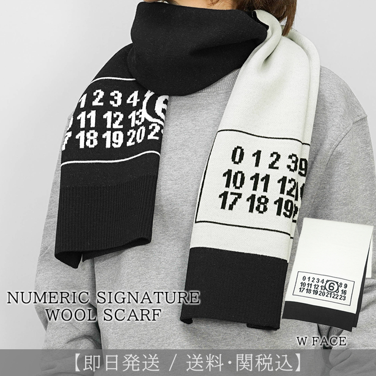 【新作】MM6 Maison Margiela Wフェイス マフラー