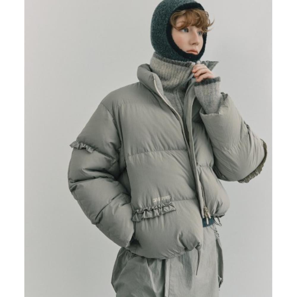 ダウンジャケット・コート GROVE GRVR SPORTS Frill Down Jumper BEIGE