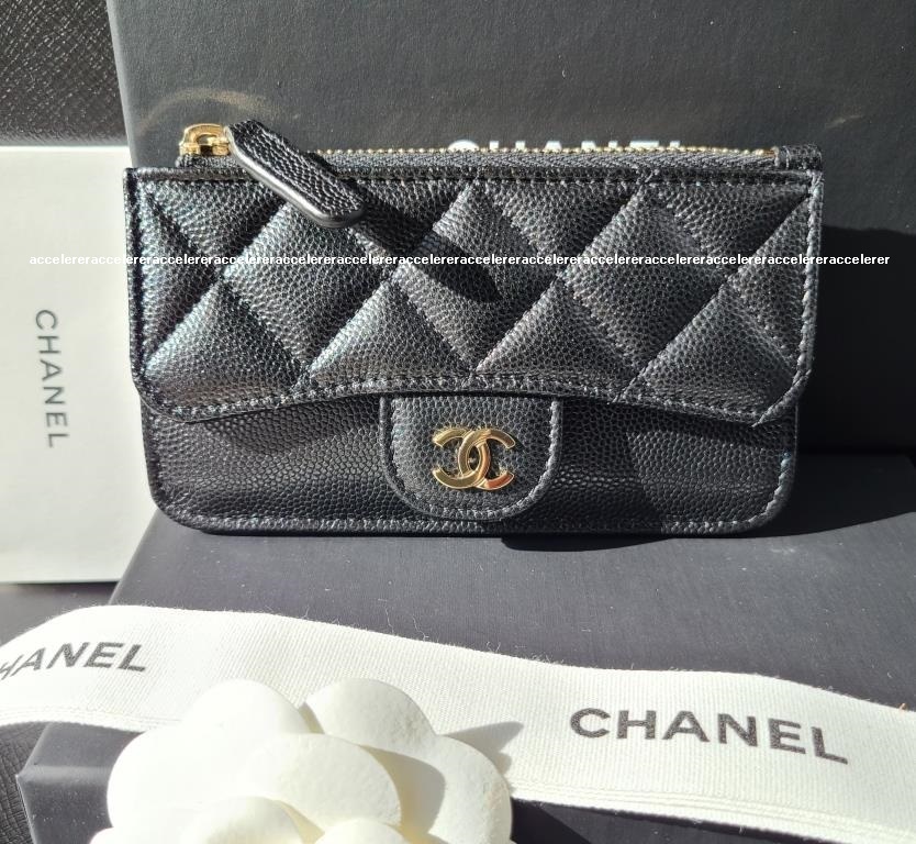 即発 CHANEL キャビア カードコインケース ミニマム ウォレット